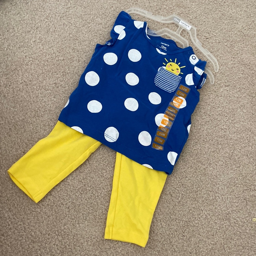 COPY - 12 months girls matching summer set NWOT